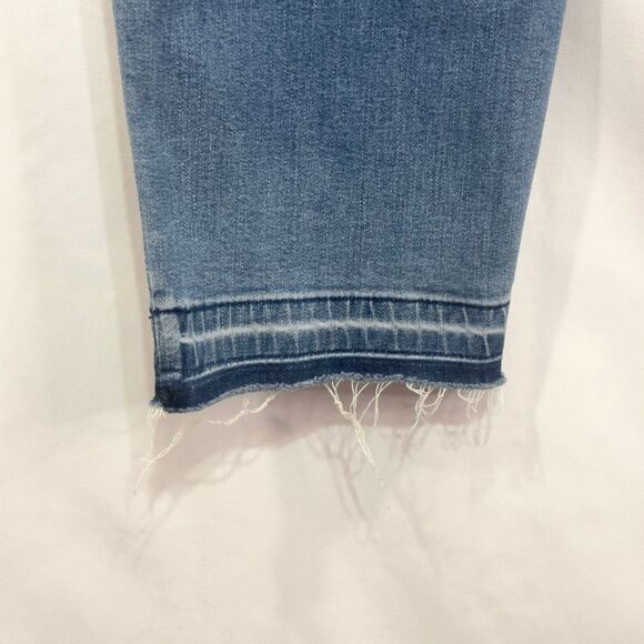 Nicole Miller Plus Size 20 High Rise Skinny Jeans Floral Embroidered Raw Hem 677 - Picture 7 of 11